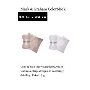 Mark & Graham Colorblock Throw - Brand New